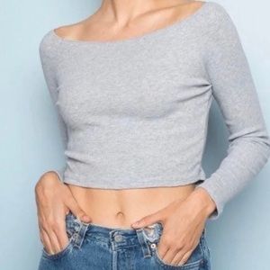 SOLD✅ brandy melville grey mayson top